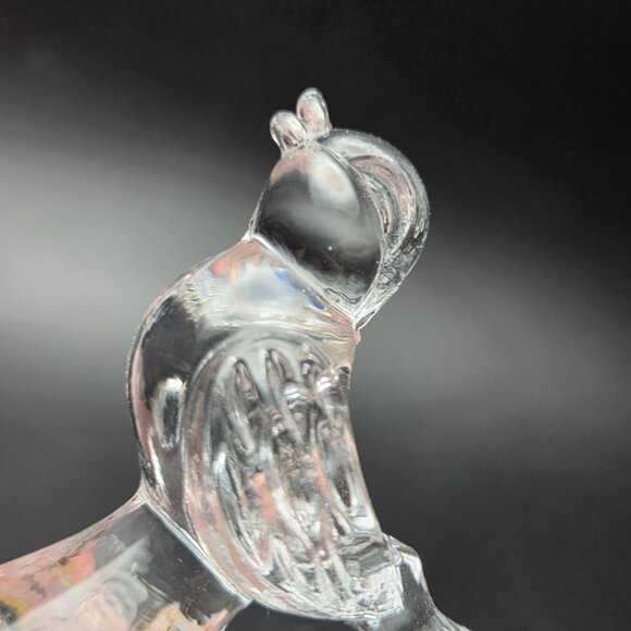 Vintage HOFBAUER Byrdes German Crystal Mini Taper Candle Holder Bird - Picture 9 of 12